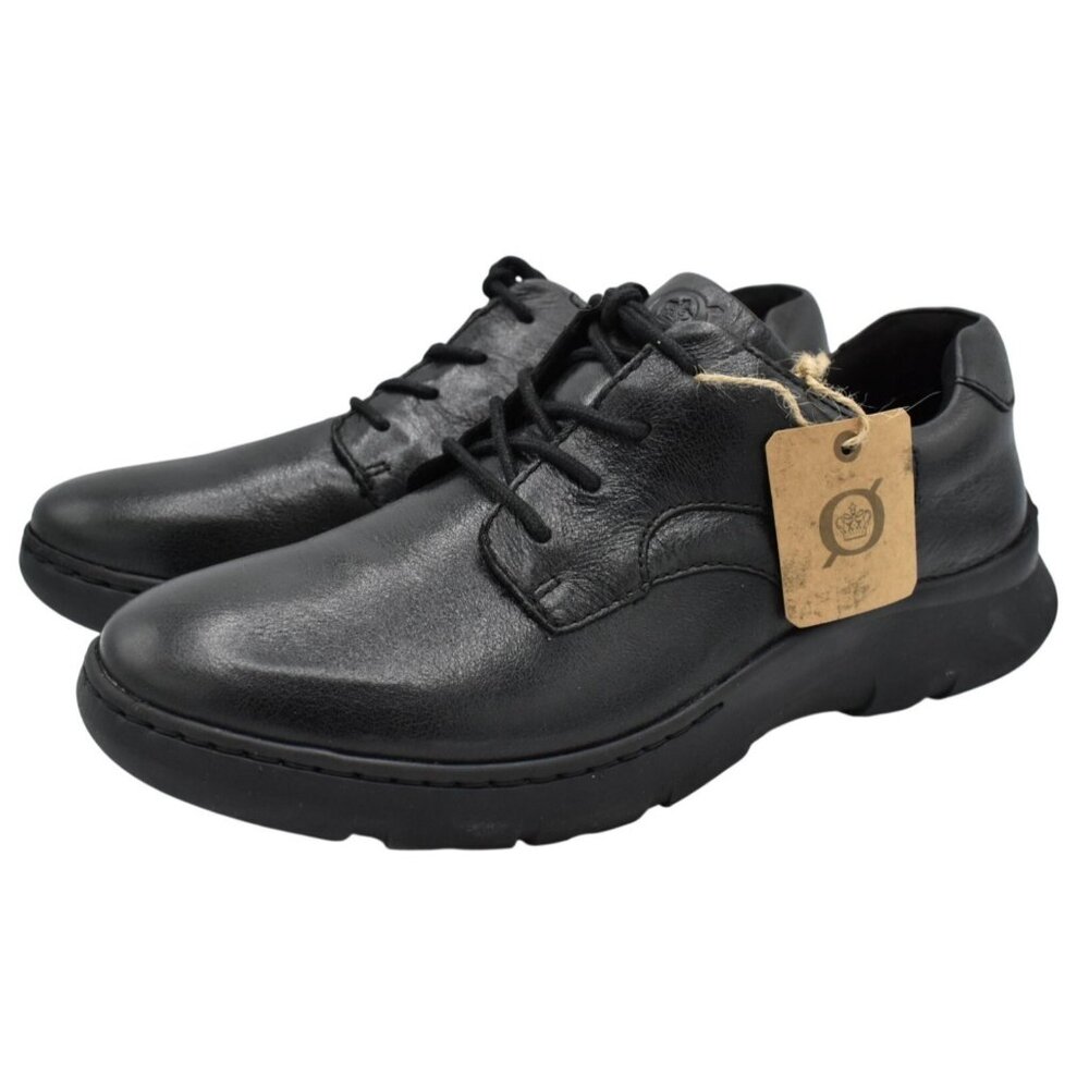 Born Mens Size 10.5 Cornell Black Full Grain Leather Oxford Shoes Sneakers